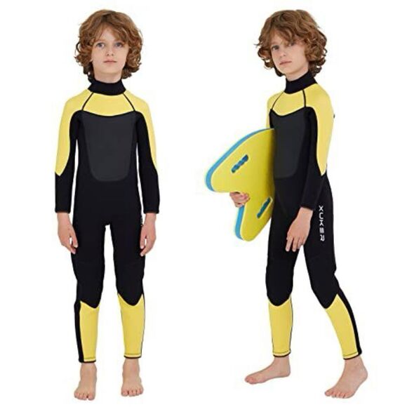 Xuker Kids Yellow and Black Wetsuit NWOT - Picture 1 of 6